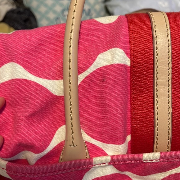 Used Juicy Couture pink and red book bag - Picture 4 of 9